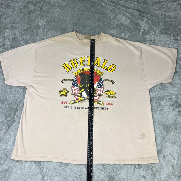 Buffalo Soldiers Shirt Mens 4XL Brown 1866 9th 10th 24th 25th Cavalry Flaw - Picture 8 of 10
